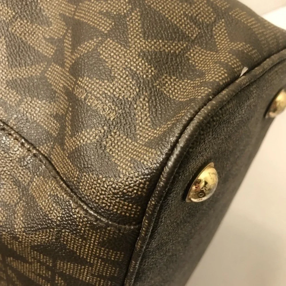 Michael kors signature brown logo tote bag